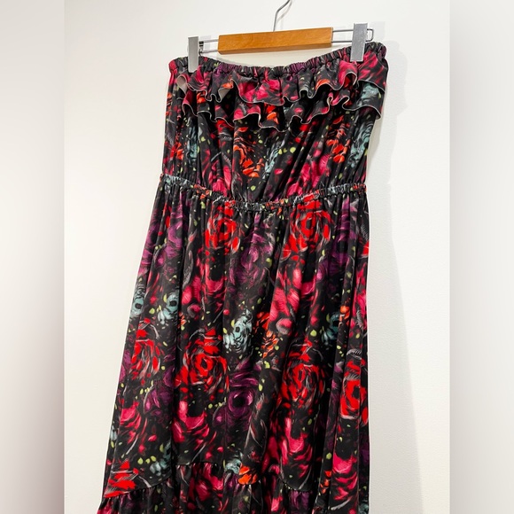 Floral Strapless Swim Cover-Up - Picture 2 of 8